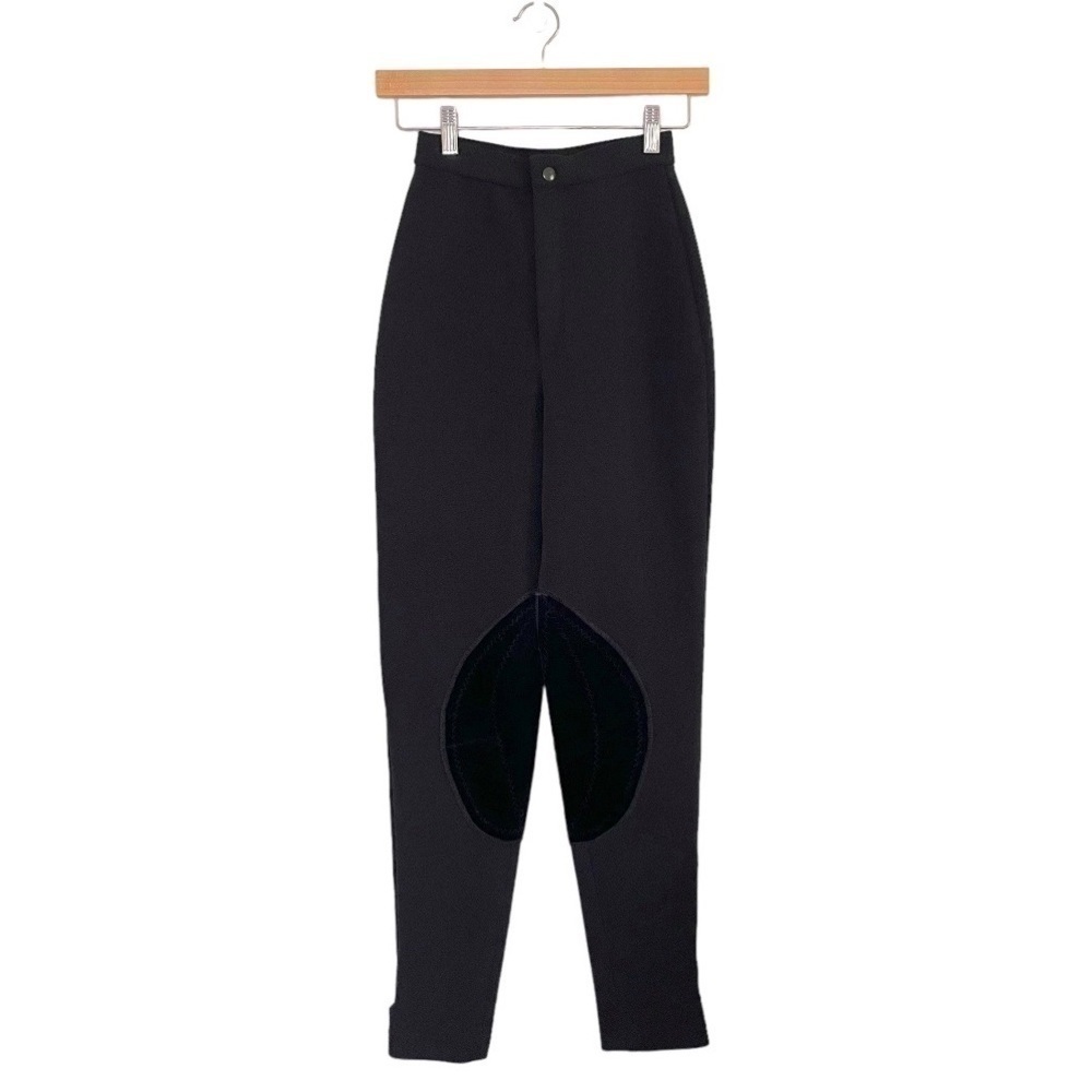 Vintage Anna Sui 90’s High Waist Breeches Equestrian Riding Trouser Pant Black 0